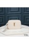 Yves Saint Laurent Lou Camera Bag In Matelasse Leather White/Gold