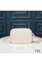 Yves Saint Laurent Lou Camera Bag In Matelasse Leather White/Gold