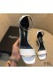 Yves Saint Laurent Loulou 70 Sandals In Patent Leather White