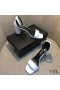 Yves Saint Laurent Loulou 70 Sandals In Patent Leather White