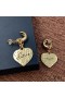 Yves Saint Laurent Love Heart Pendant Earrings In Metal Gold