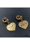 Yves Saint Laurent Love Heart Pendant Earrings In Metal Gold