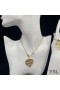 Yves Saint Laurent Love Heart Pendant Necklace In Metal Gold