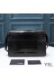 Yves Saint Laurent Manhattan Shoulder Bag In Crocodile-Embossed Shiny Leather Black/Silver
