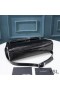 Yves Saint Laurent Manhattan Shoulder Bag In Crocodile-Embossed Shiny Leather Black/Silver