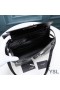 Yves Saint Laurent Manhattan Shoulder Bag In Crocodile-Embossed Shiny Leather Black/Silver