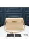 Yves Saint Laurent Manhattan Shoulder Bag In Smooth Leather Apricot/Gold