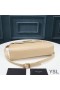 Yves Saint Laurent Manhattan Shoulder Bag In Smooth Leather Apricot/Gold