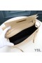 Yves Saint Laurent Manhattan Shoulder Bag In Smooth Leather Apricot/Gold