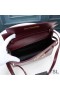 Yves Saint Laurent Manhattan Shoulder Bag In Smooth Leather Burgundy/Gold