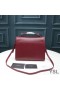 Yves Saint Laurent Medium Cassandra Top Handle Bag In Grained Leather Burgundy/Gold