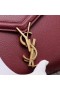 Yves Saint Laurent Medium Cassandra Top Handle Bag In Grained Leather Burgundy/Gold