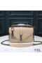 Yves Saint Laurent Medium Classic College Chain Bag In Matelasse Leather Apricot/Silver
