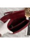 Yves Saint Laurent Medium Classic College Chain Bag In Matelasse Leather Burgundy/Silver
