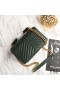 Yves Saint Laurent Medium Classic College Chain Bag In Matelasse Leather Green/Gold