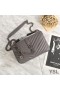 Yves Saint Laurent Medium Classic College Chain Bag In Matelasse Leather Grey/Silver