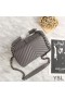 Yves Saint Laurent Medium Classic College Chain Bag In Matelasse Leather Grey/Silver