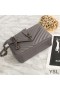 Yves Saint Laurent Medium Classic College Chain Bag In Matelasse Leather Grey/Silver
