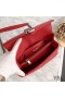 Yves Saint Laurent Medium Classic College Chain Bag In Matelasse Leather Red/Silver