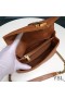 Yves Saint Laurent Medium College Chain Bag In Crinkled Matelasse Leather Brown/Gold