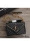 Yves Saint Laurent Medium College Chain Bag In Studded Matelasse Leather Black/Gold