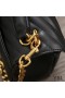 Yves Saint Laurent Medium College Chain Bag In Studded Matelasse Leather Black/Gold