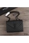 Yves Saint Laurent Medium Envelope Chain Bag In Mixed Grained Matelasse Leather Black
