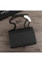 Yves Saint Laurent Medium Envelope Chain Bag In Mixed Grained Matelasse Leather Black