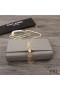 Yves Saint Laurent Medium Kate Chain Bag with Tassel In Crocodile Embossed Shiny Leather Grey/Gold