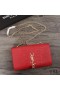 Yves Saint Laurent Medium Kate Chain Bag with Tassel In Crocodile Embossed Shiny Leather Red/Gold