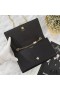 Yves Saint Laurent Medium Kate Chain Bag with Tassel In Grained Leather Black/Gold