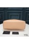 Yves Saint Laurent Medium Loulou Chain Bag In Y Matelasse Leather Apricot/Silver