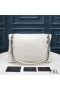 Yves Saint Laurent Medium Loulou Puffer Bag In Quilted Lambskin White/Silver
