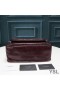 Yves Saint Laurent Medium Niki Chain Bag In Crinkled And Quilted Leather Burgundy/Silver