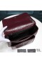 Yves Saint Laurent Medium Niki Chain Bag In Crinkled And Quilted Leather Burgundy/Silver