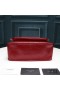 Yves Saint Laurent Medium Niki Chain Bag In Crinkled And Quilted Leather Red/Silver