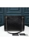 Yves Saint Laurent Medium Niki Shopping Bag In Crinkled Vintage Leather Black/Silver