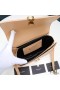 Yves Saint Laurent Medium Solferino Satchel In Box Leather Apricot/Gold