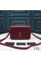 Yves Saint Laurent Medium Solferino Satchel In Box Leather Burgundy/Gold