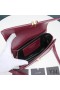 Yves Saint Laurent Medium Solferino Satchel In Box Leather Burgundy/Gold