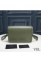 Yves Saint Laurent Medium Solferino Satchel In Box Leather Green/Gold