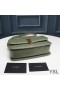 Yves Saint Laurent Medium Solferino Satchel In Box Leather Green/Gold