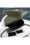 Yves Saint Laurent Medium Solferino Satchel In Box Leather Green/Gold