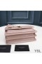 Yves Saint Laurent Medium Sunset Chain Bag In Crocodile Embossed Leather Pink/Gold
