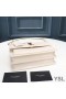 Yves Saint Laurent Medium Sunset Chain Bag In Crocodile Embossed Leather White/Gold