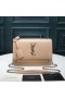 Yves Saint Laurent Medium Sunset Chain Bag In Leather Apricot/Silver