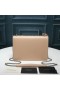 Yves Saint Laurent Medium Sunset Chain Bag In Leather Apricot/Silver
