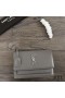 Yves Saint Laurent Medium Sunset Chain Bag In Leather Grey/Silver