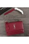 Yves Saint Laurent Medium Sunset Chain Bag In Leather Red/Silver