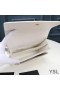 Yves Saint Laurent Medium Sunset Chain Bag In Leather White/Gold